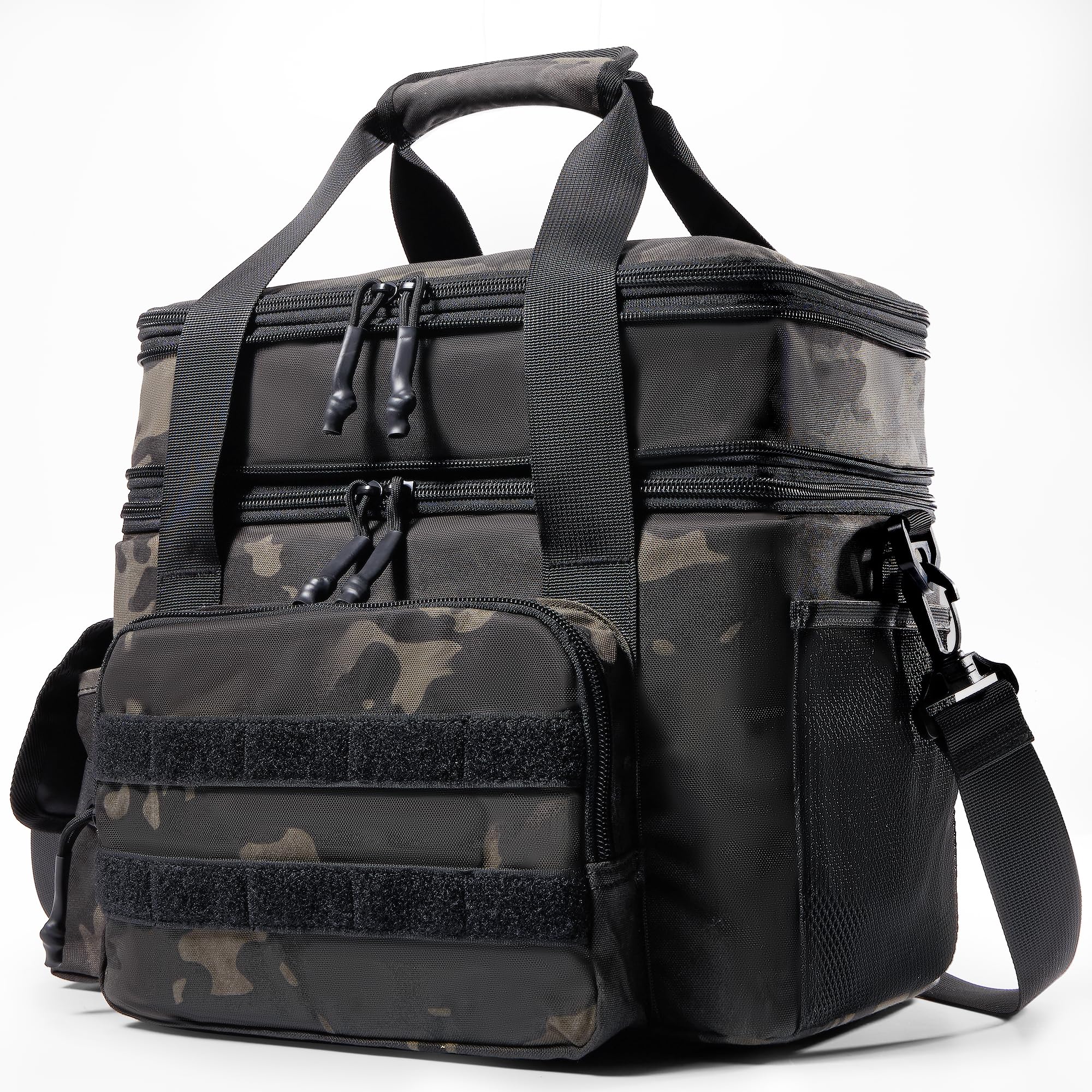 1TG Tactical Borsa termica per il pranzo, espandibile, da uomo, a prova di perdite, grande, con supporto a spalla, riutilizzabile, per lavoro, viaggi, campeggio, picnic, spiaggia, 18-24 l