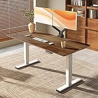 Vista 19 de FLEXISPOT E6 MAX - Escritorio de pie de madera maciza de acacia de 48 x 24 pulgadas, doble motor, capacidad de peso de 330 libras, escritorio