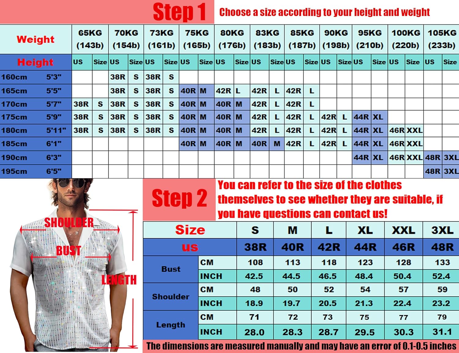 Mens Mesh Sequins See Through 70s Disco Long Sleeve Button Down Shirts - Image 4