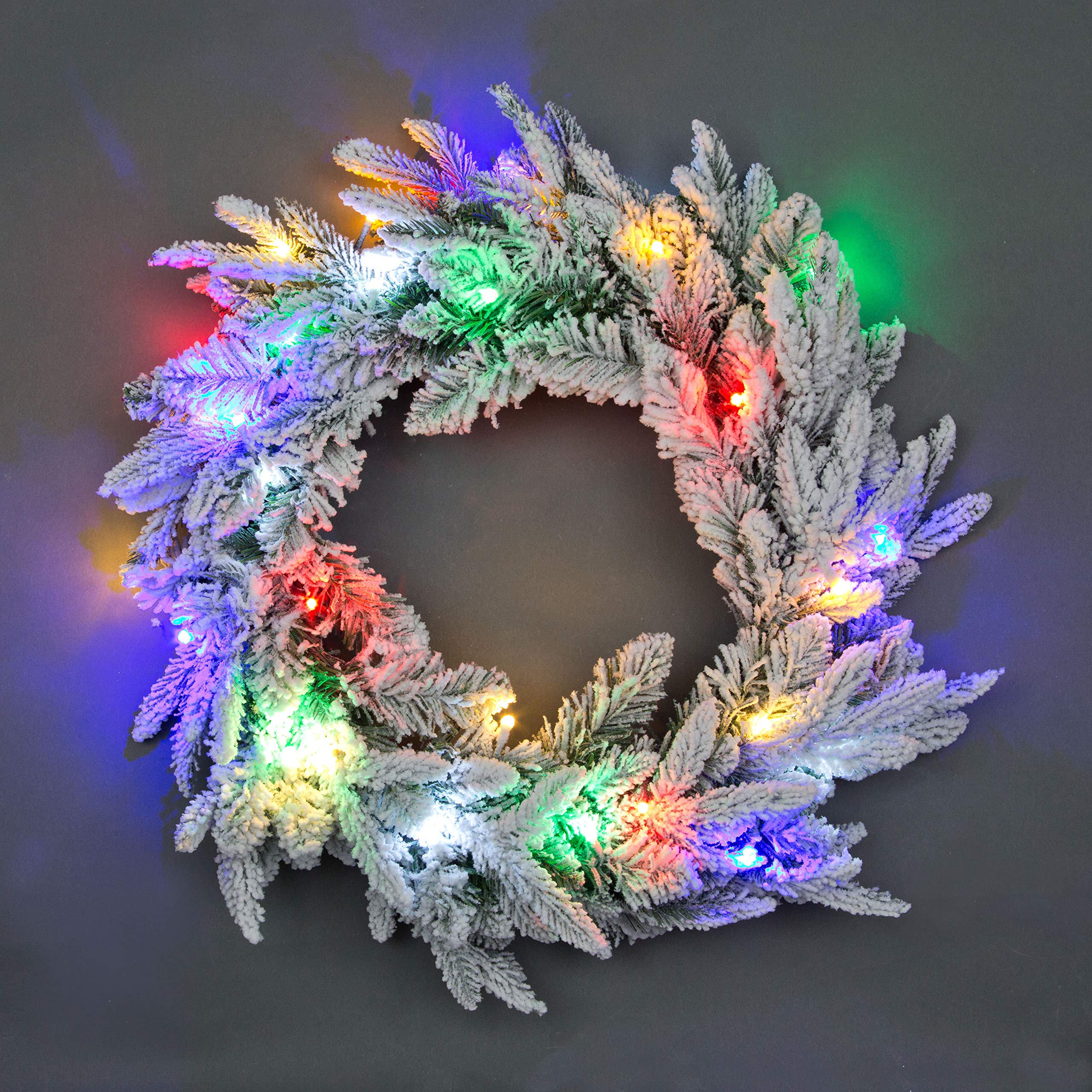 Shatchi Unisex Multicolor 55Cm Prelit Imperial Pine Green Christmas Wreath