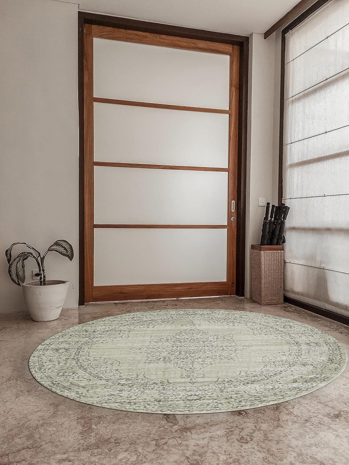 Colosseo Traditional Vintage Round Area Rug Home & Kitchen