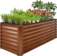 Vista 23 de Best Choice Products Cama de jardín elevada de metal para exteriores de 6 x 3 x 2 pies, maceta de raíces profundas para verduras, flores, hierbas