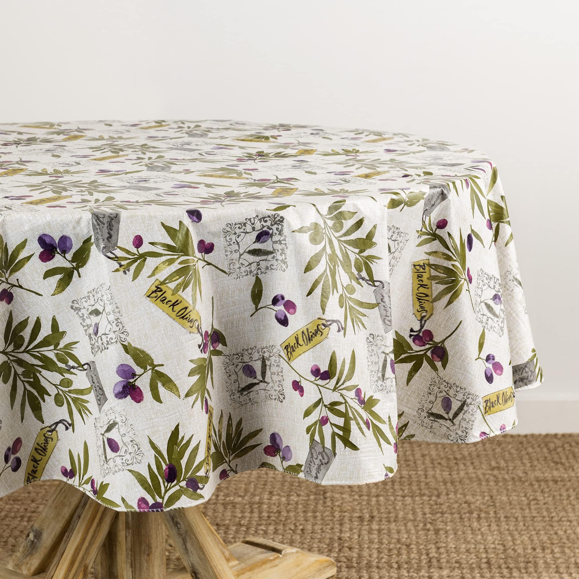 Elrene Home Fashions Savannah Boho Vinyl Tablecloth – Waterproof, Stain-Resistant, 60x84 Inches Oval! - View #5