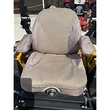 Durafit Seat Covers, Custom Fit Hustler X one, Super Z, Hyper Drive.Super I40 and Diesel Z Zero Turn Mowers in Tan Endura with Airtex Breathability. Knob on Base. Such Comfort from Wicking Fabric.