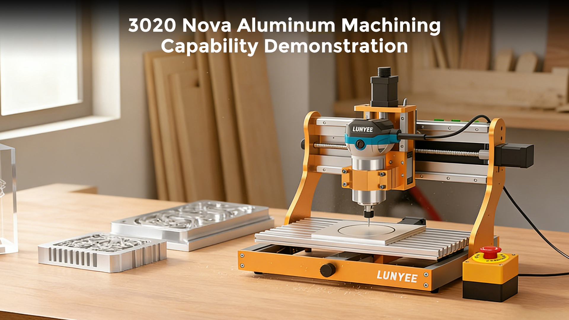 LUNYEE 3020 Nova CNC Router Machine, All-Metal XYZ Axis Linear