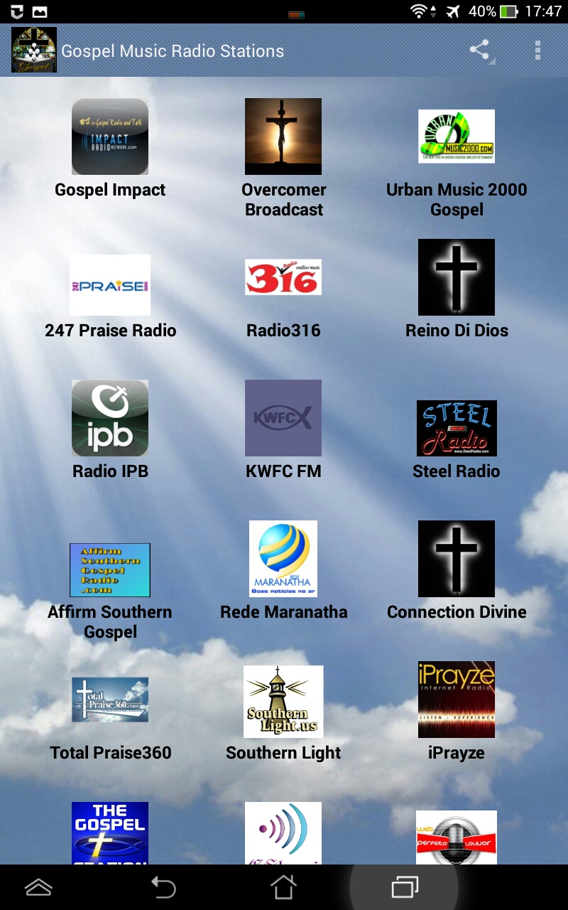Gospel Music Radio Stations App on the Amazon Appstore