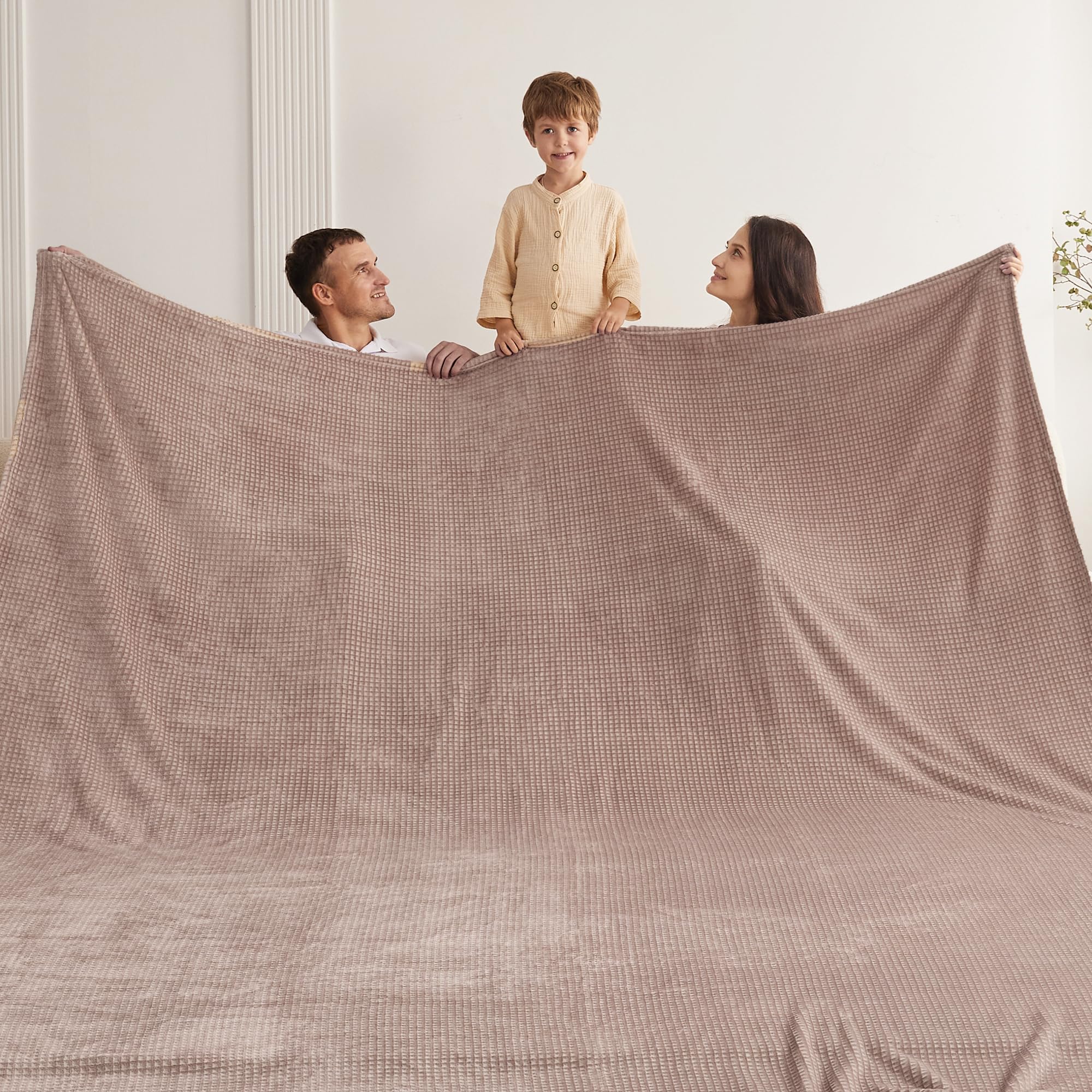 Amazon.com: Oversized King Fleece Blanket 120x120 Inches, Seamless