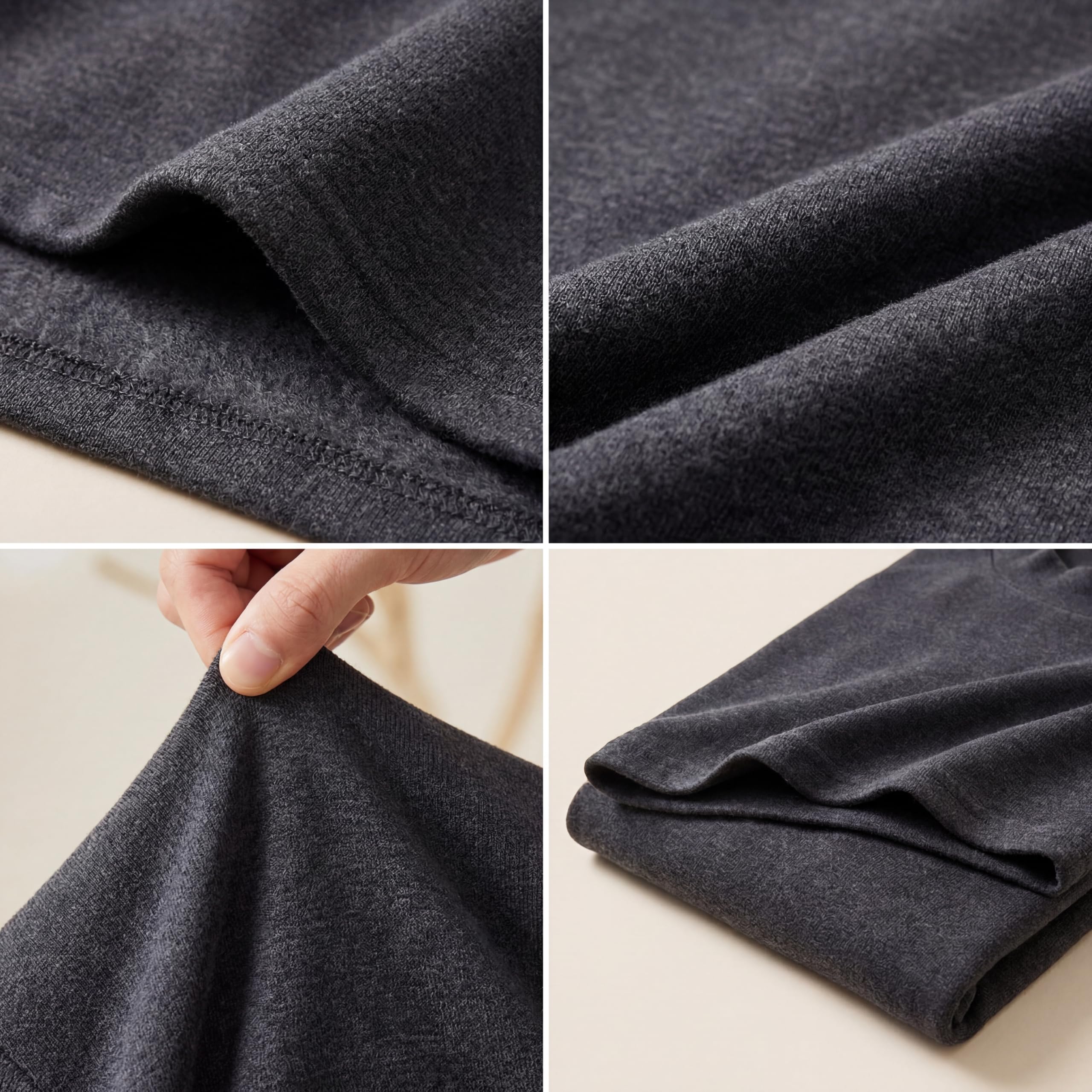 Conjunto de Ropa Interior térmica ultrasuave con Forro Polar para Hombre, Calzoncillos Largos de algodón Puro, Capa Base antiestática para Mayor Comodidad.