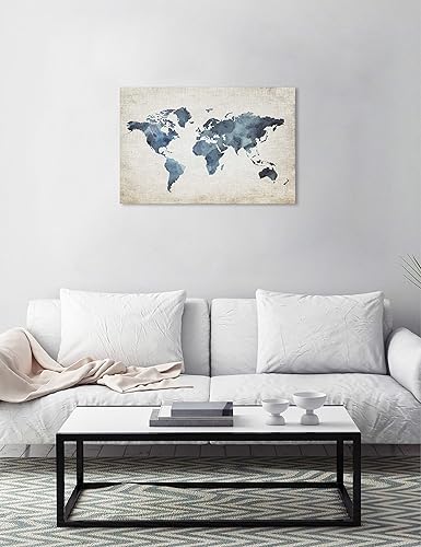 Miniatura 5 de Oliver Gal 'Mapamundi New Worlds v2' The Maps Wall Art Decor Collection - Lienzo decorativo contemporáneo prémium
