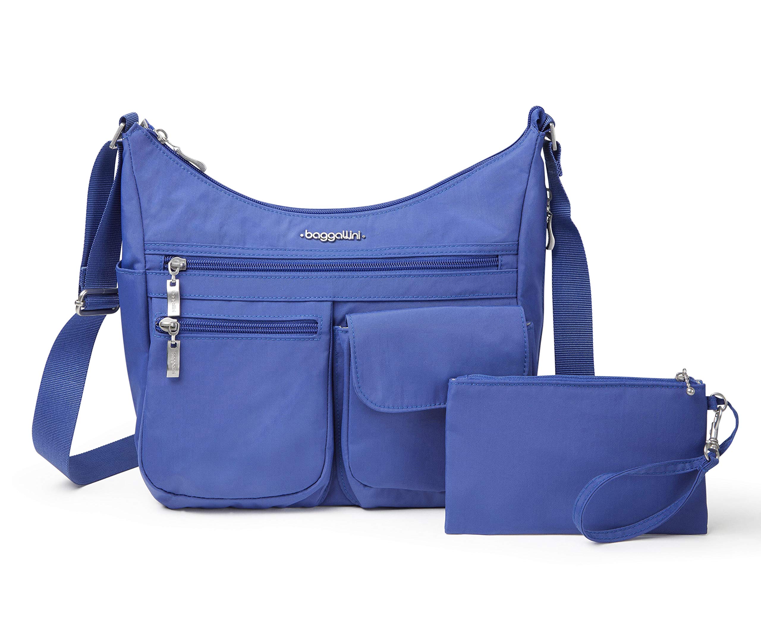 Baggallini Everywhere Bagg - Hobo Crossbody Bag for Women with RFID Wristlet – Water-resistant Travel Bag