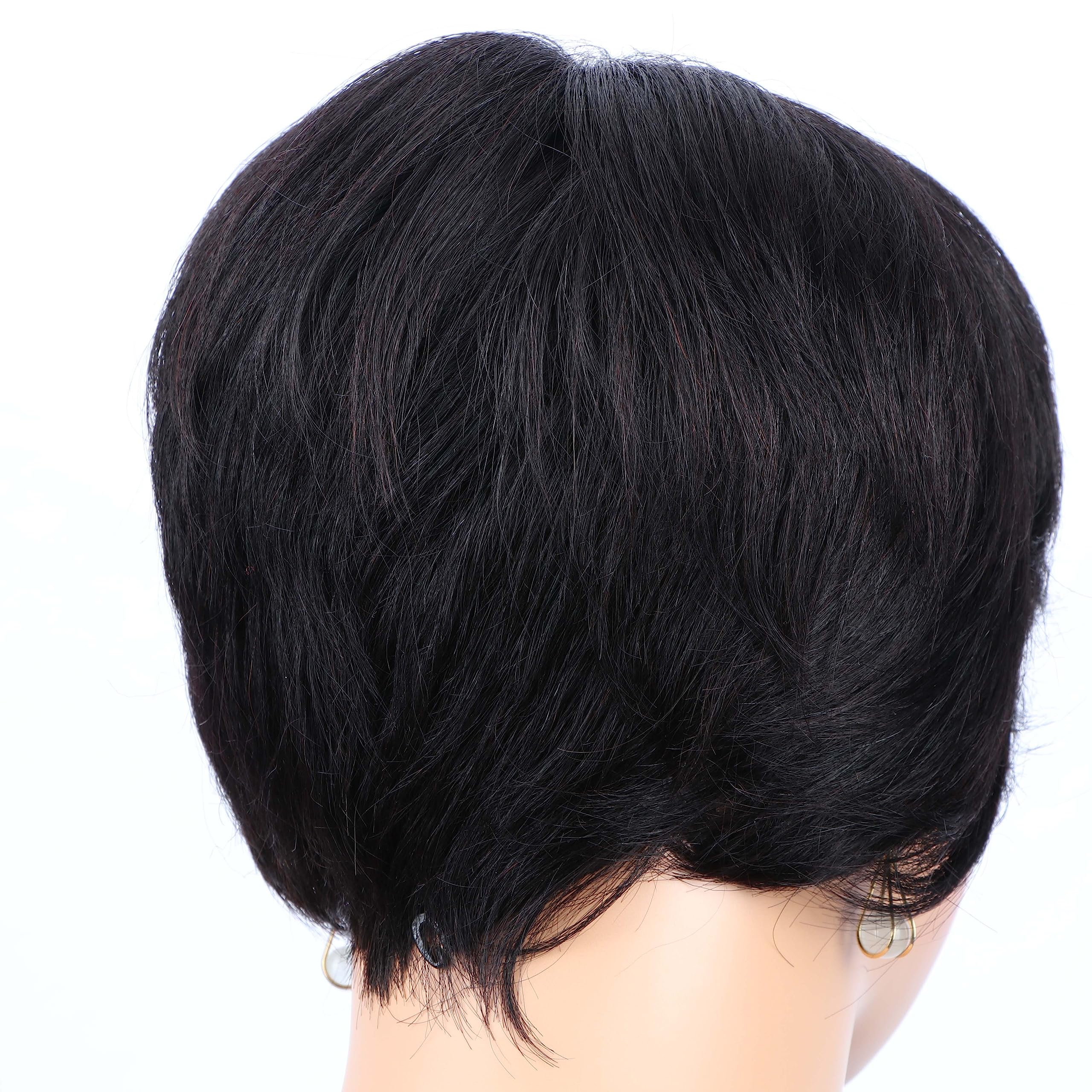 Perruque Courte Synthétique Noire Pour Femmes - Modèle MARION 1b, Bonnet Moyen, Neuf Avec étiquette