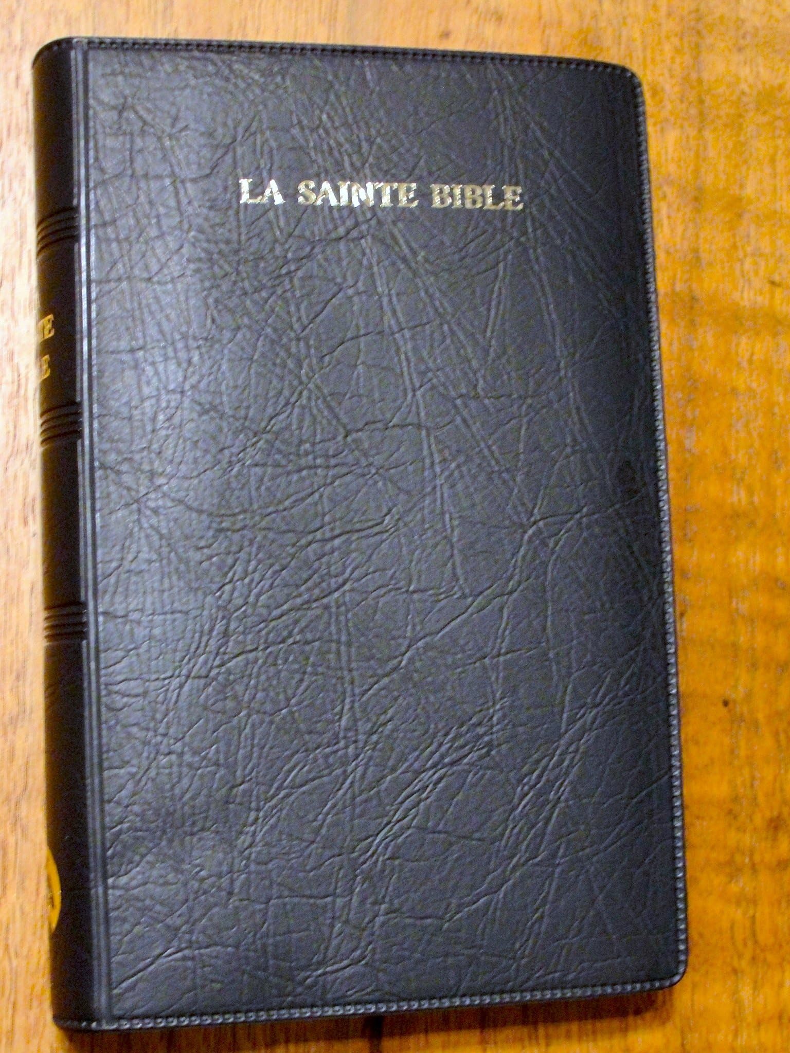 French Bible, Blue Vinyl, Thumb Index, Louis Segond 1910 La Sainte Bible