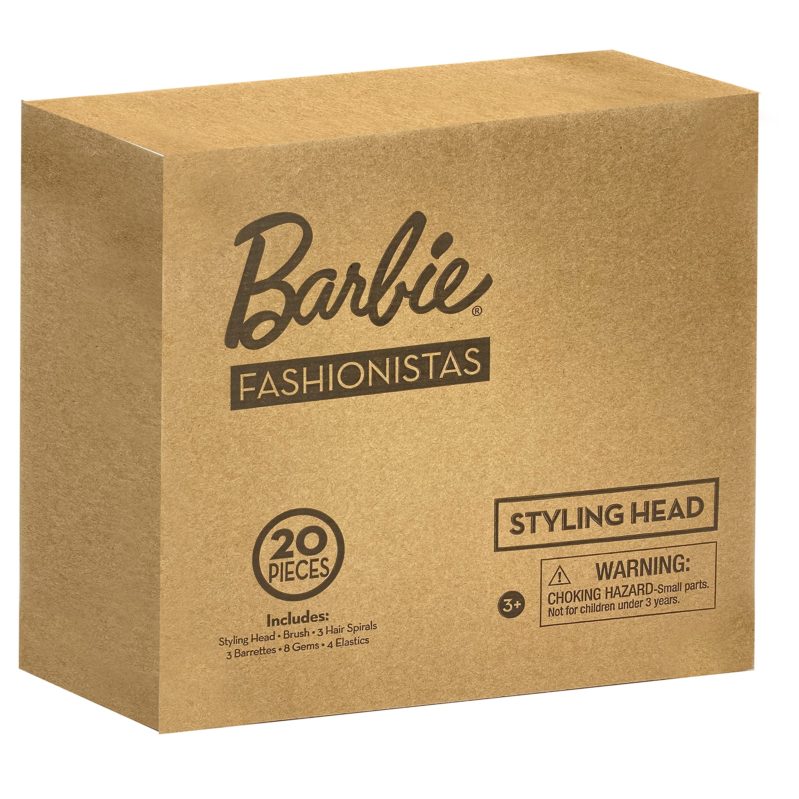 Barbie Just Play JPL62570 SMALL STYLINGHEAD-BRAUNES capelli, Multicolore