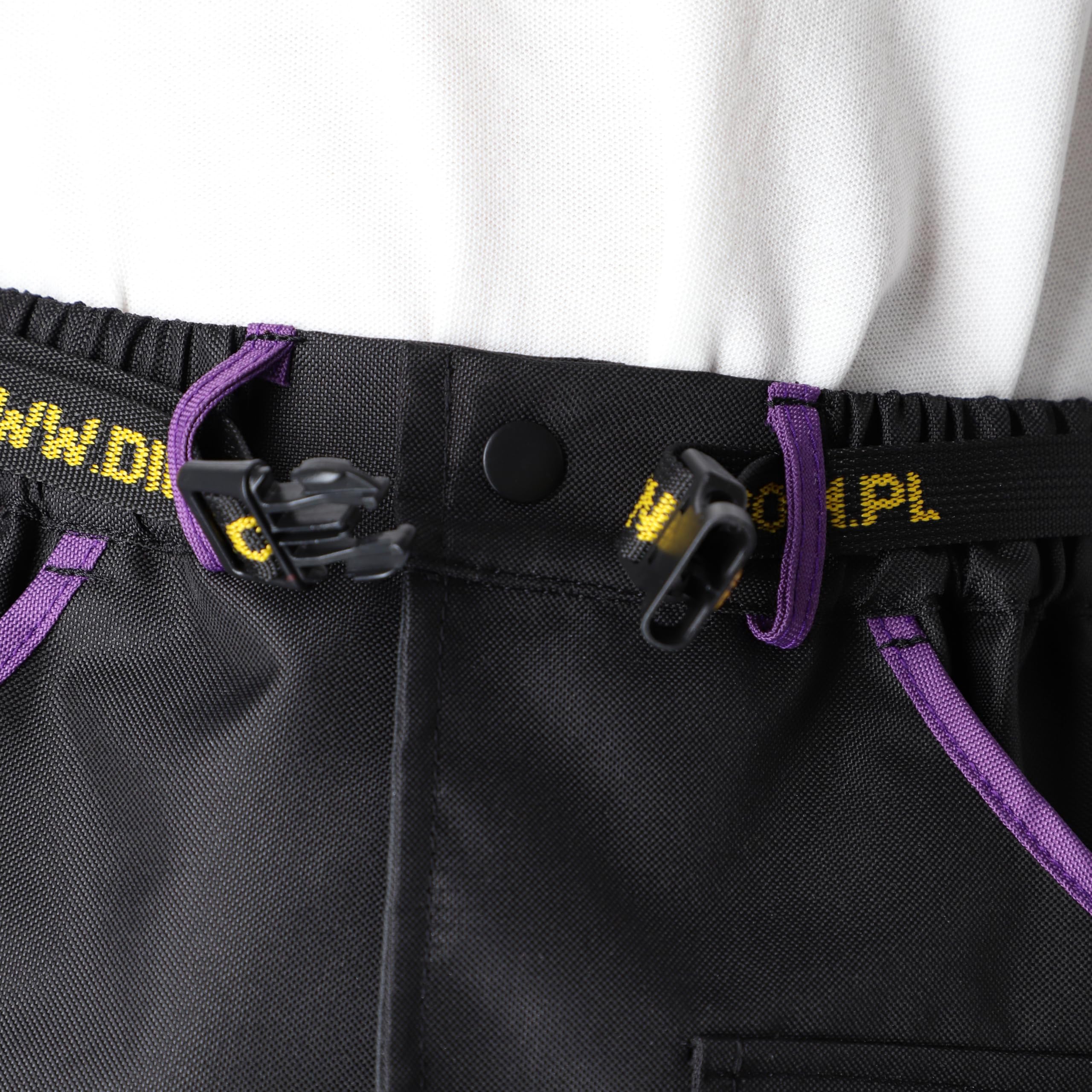 Dingo Waldemar Rutkowski Ceinture D’Éducation Canine avec Quatre Poches Pratiques, Sangle De Taille Réglable pour Un Ajustement Parfait, Imperméable, Noire avec Bordure Rose – Taille XL (16482)