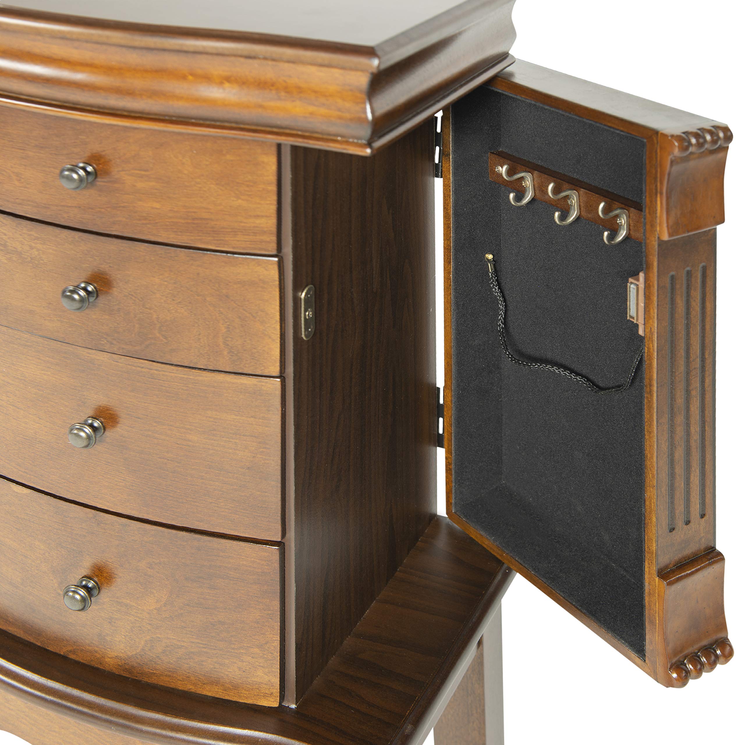Powell Louis Philippe Jewelry Armoire, Walnut