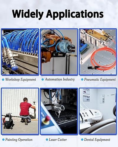 Miniatura 6 de MSAEIQUN Tubo neumático de poliuretano azul PU manguera de aire tubo kit 0.236 in OD 0.157 in ID 32.8 ft 32.8 pies para línea de aire o