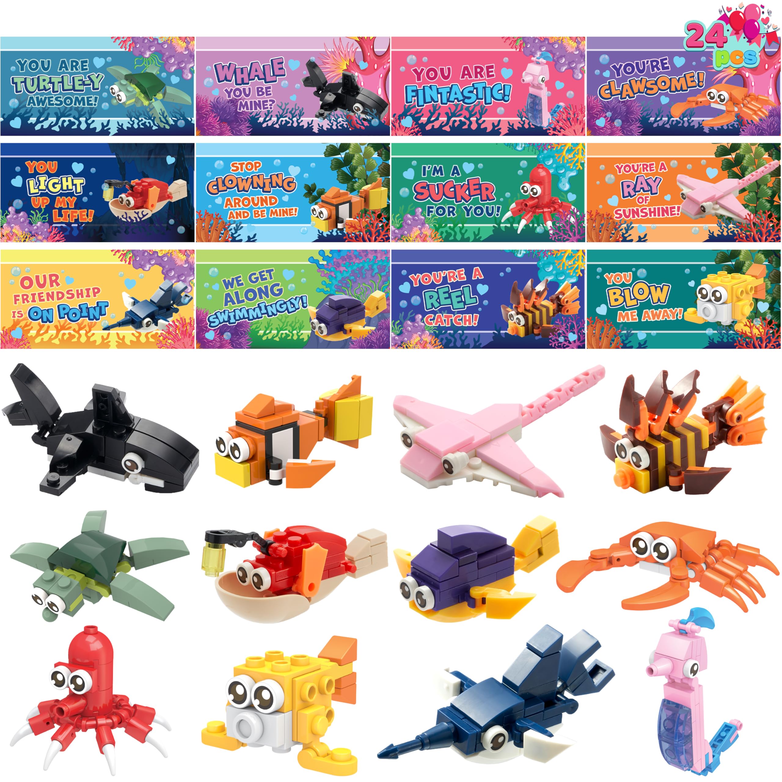 Amazon.com: JOYIN 24 Packs Valentines Day Cards with Ocean Animal