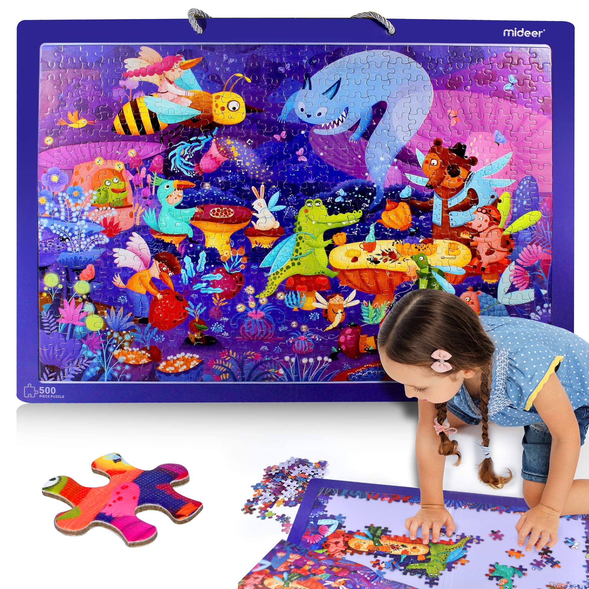 YOGEON 24 Pieces Starry Night Puzzle, Toddler Artist Puzzles for Kids Ages 3-5,4-8 Easy-an Intellectual Decompression Entertainment Game and Preschool Educational Learning Toys (Captain Bear's-500P)