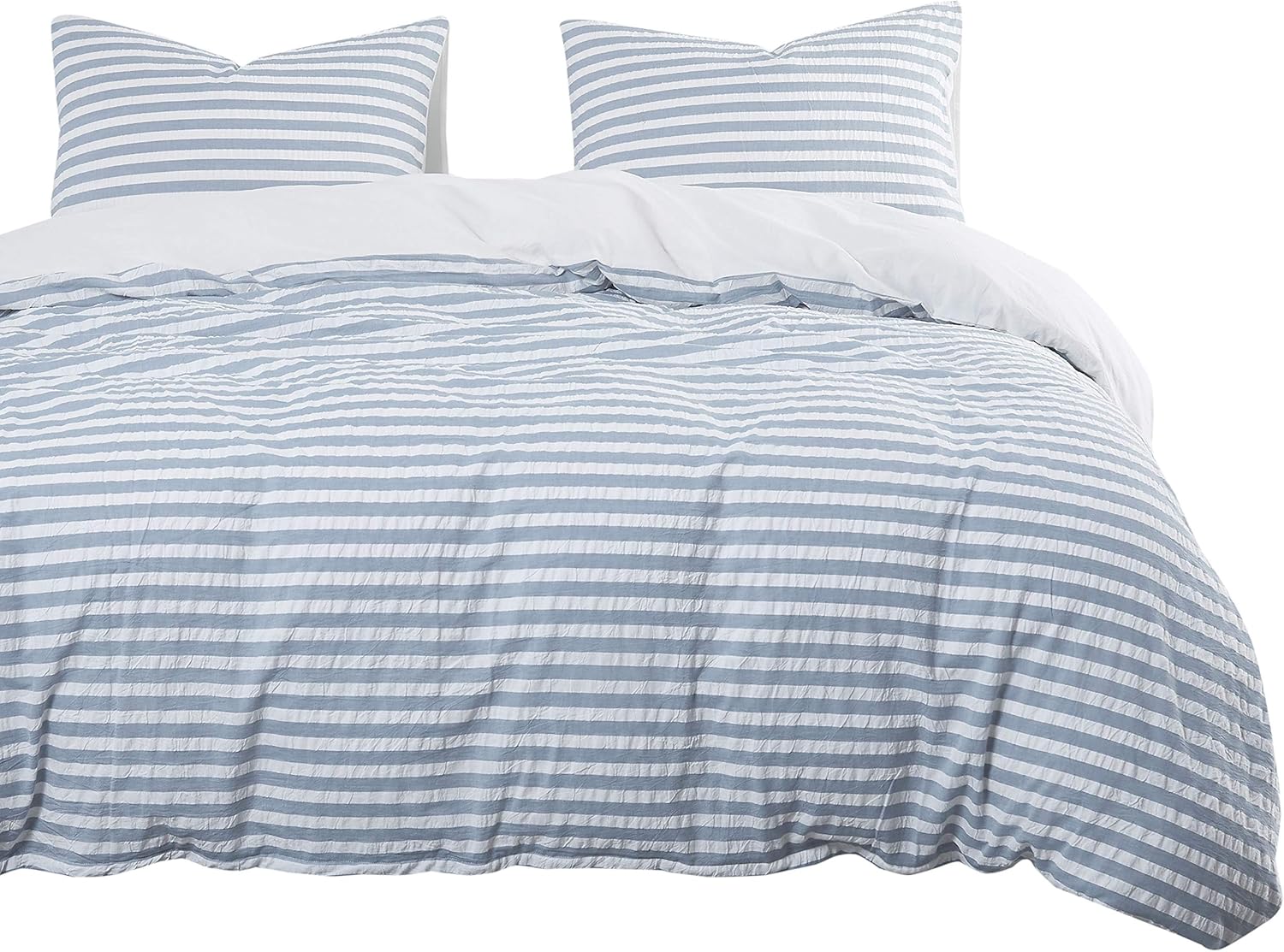 Wake In Cloud Seersucker Duvet Cover Set, 100 Yarn Dyed