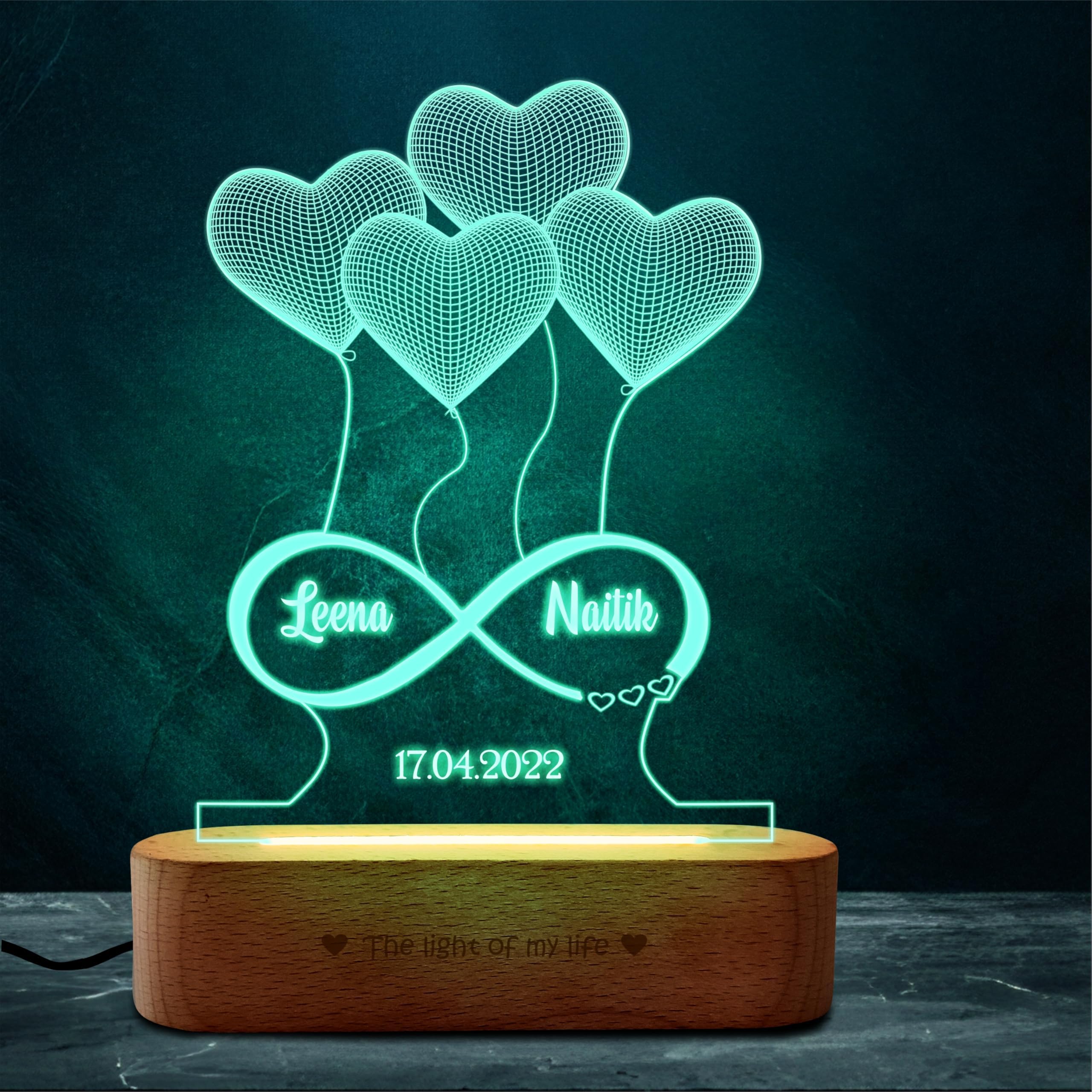 Personalized 3D Heart Lamp - Custom Photo Gift -7 Personalized 3D Heart Lamp - Custom Photo Gift -7