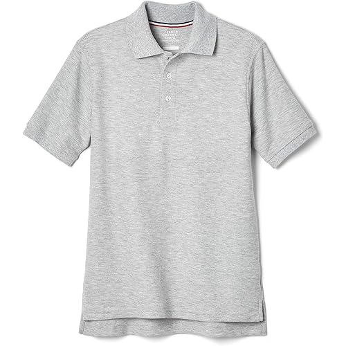 French Toast Boys' Short Sleeve Pique Polo Uniform Shirt (Standard & Husky)