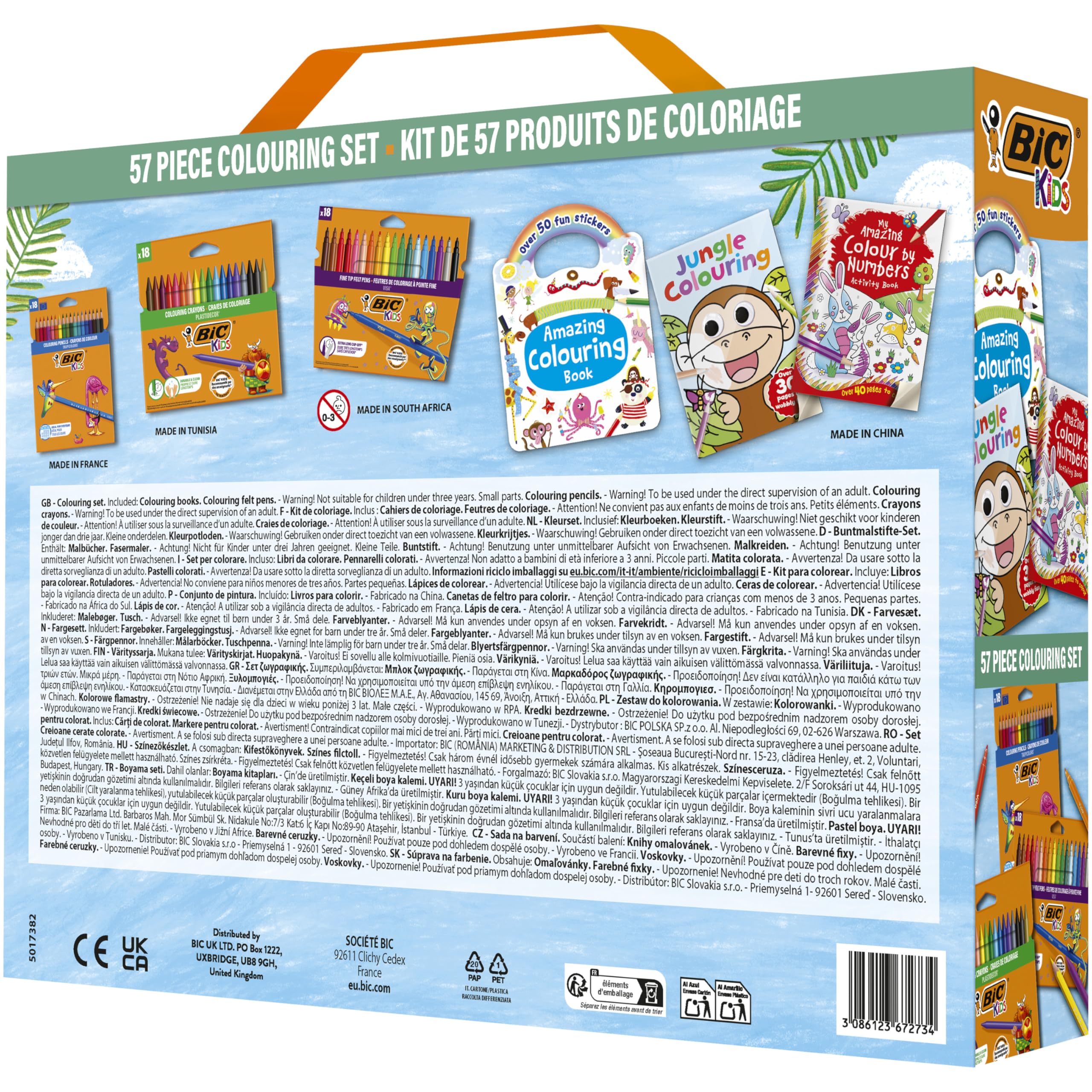 BIC Kids, Set Colori Bambini, Libri da Colorare, Matite Colorate, Pennarelli, Pastelli, Idea Regalo Bambini, 57 unità "esclusiva amazon"