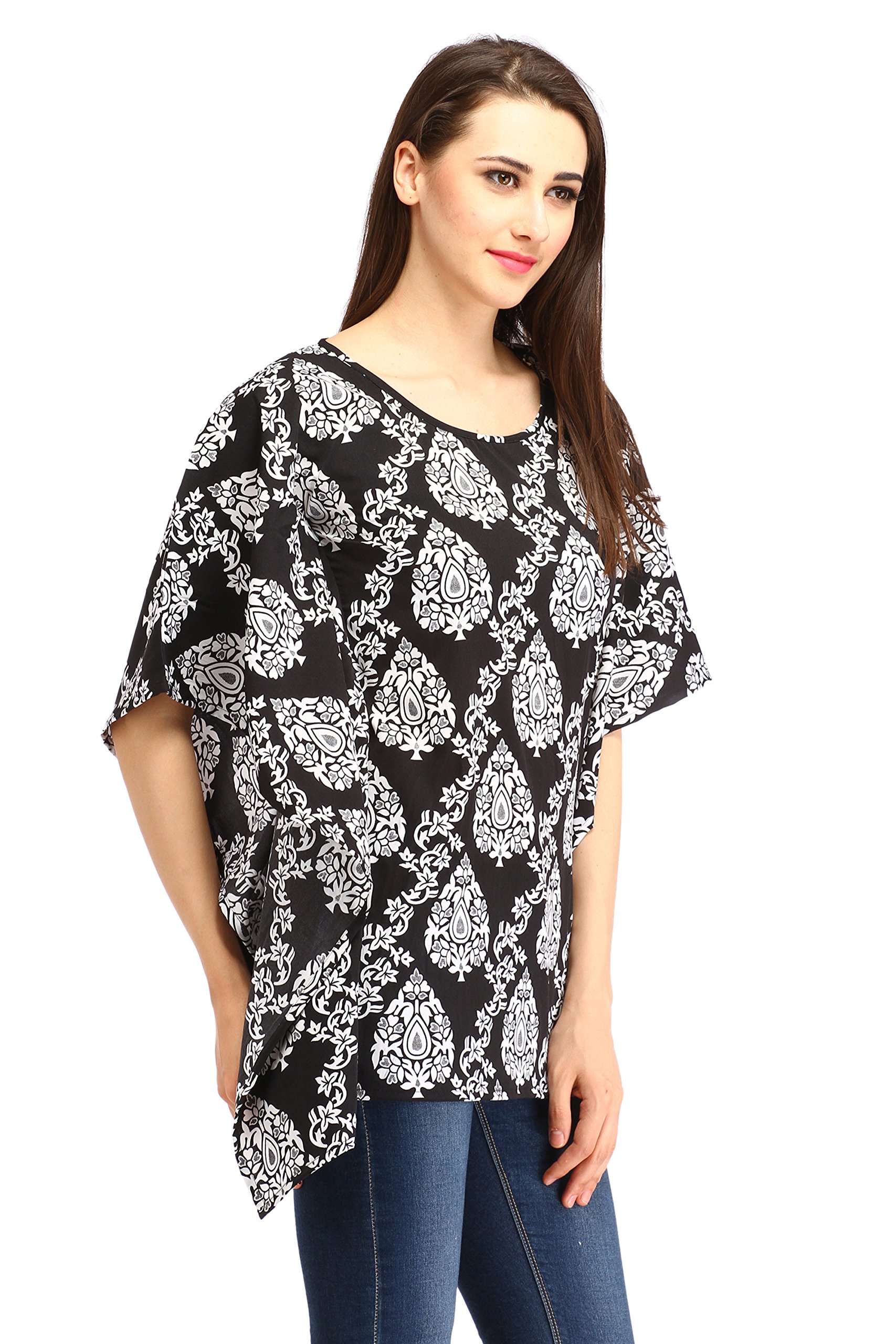 Cottinfab Women Viscose Black Tops (Large) 1