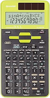 Sharp EL-531TG - Calculadora (Bolsillo, Calculadora científica, 10 dígitos, 2 líneas, Batería/Solar, Negro, Verde)