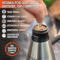 Vista 3 de Camerons Productos Chips para ahumar - (Mesquite) - Secado al horno, bolsa de 4 libras, 260 pulgadas cúbicas. - Astillas de barbacoa, virutas