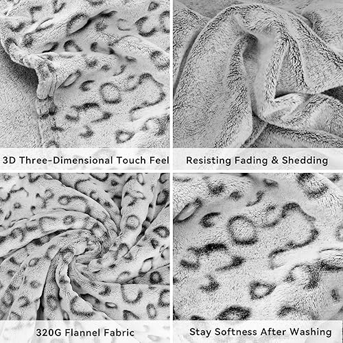 Miniatura 7 de ZHIKU - Manta de vellón, cálida y suave, manta ligera de 50 pulgadas × 60 pulgadas