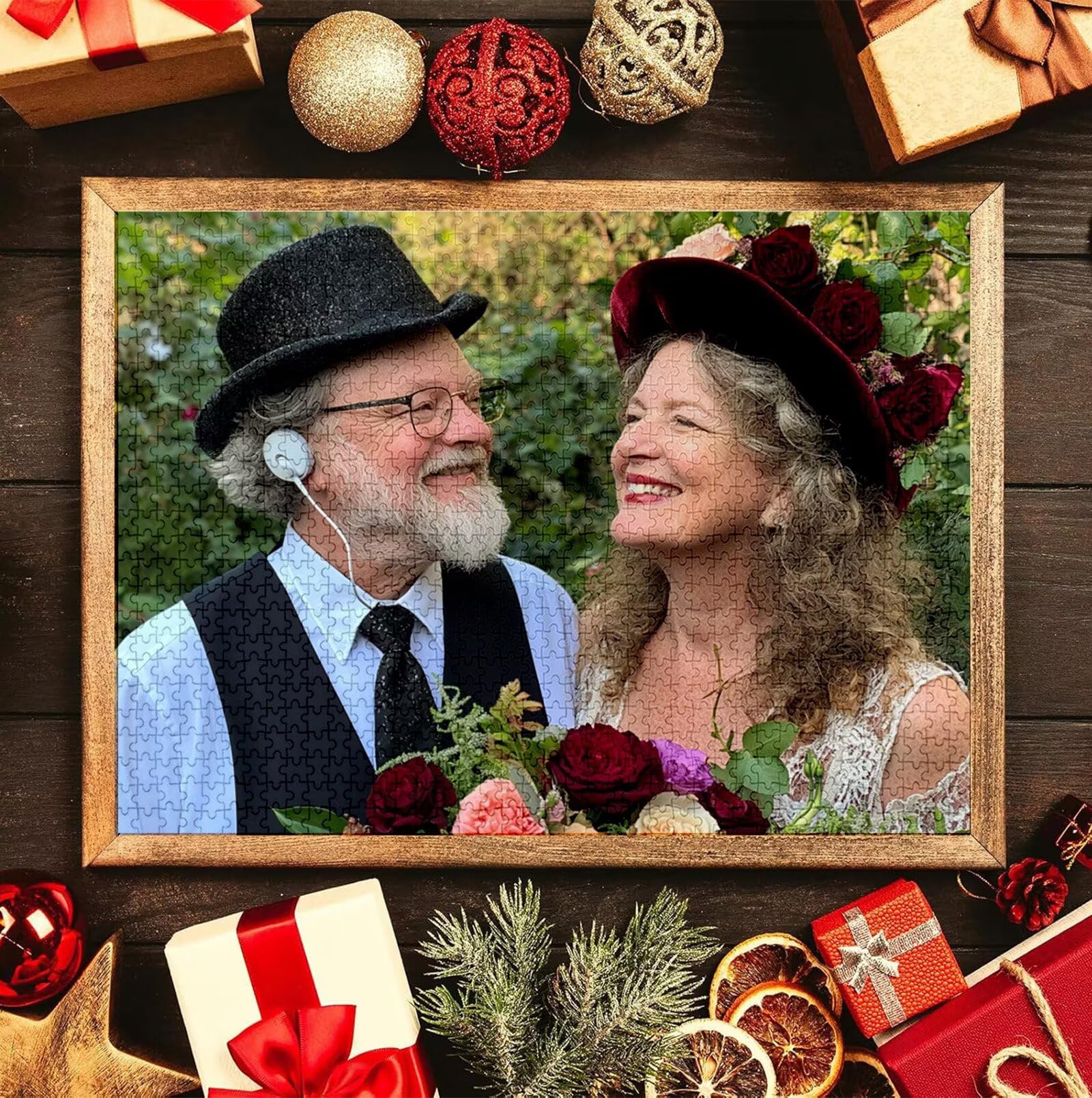 Puzzle Personalizado con Foto, Personalizada Rompecabezas Personalizado Diseña tu Logo Foto o Texto, Personalizado Navidad Halloween San Valentín Parejas Niños Familia Amigos h-2469