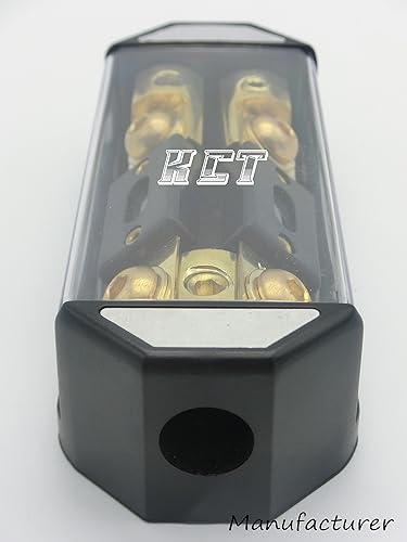 Miniatura 3 de Portafusibles ANL en línea de 2 vías con fusible 1X0GA-2X4GA bloque de distribución estéreoaudiocoche