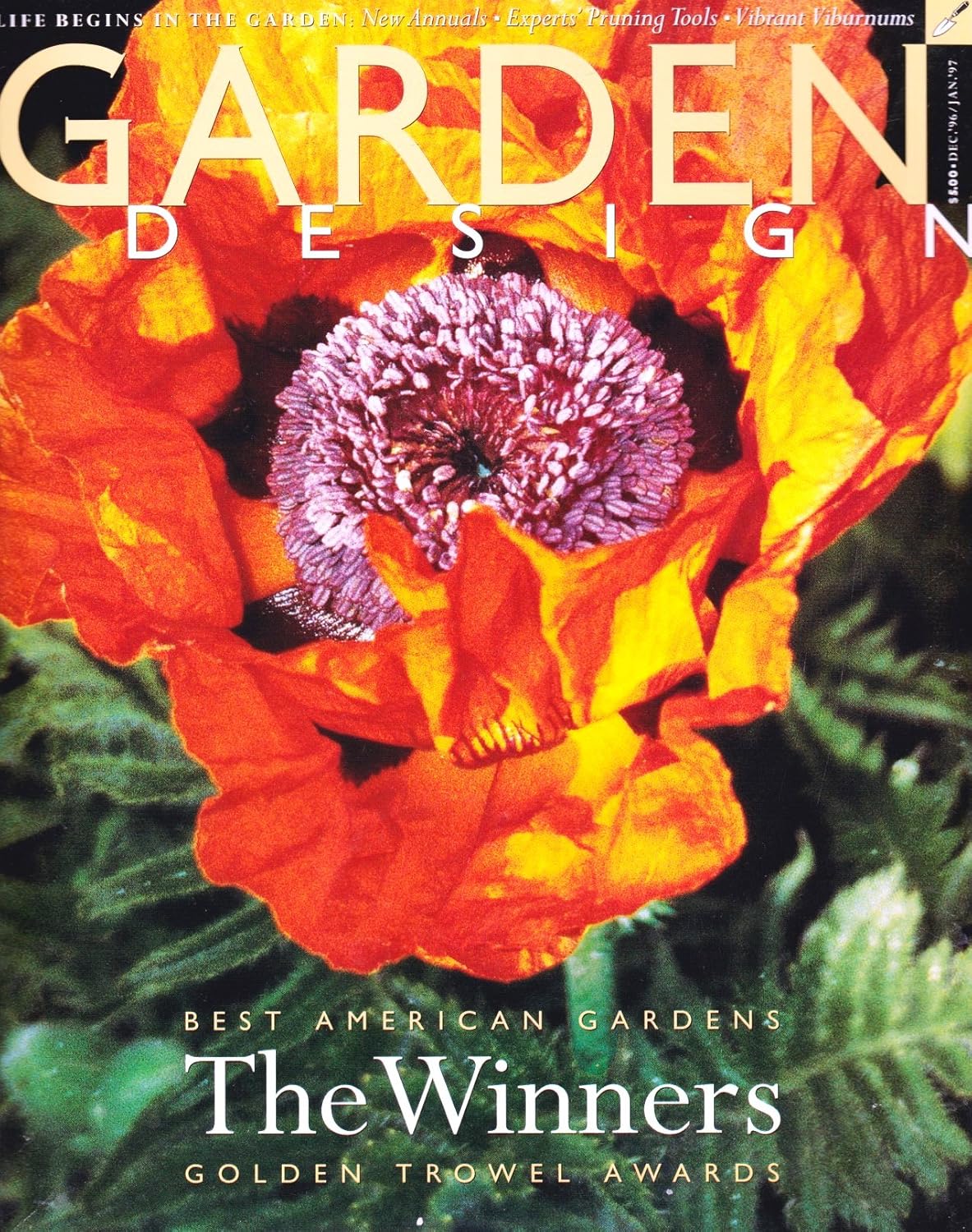 Garden Design Magazine December 1996/January 1997 Golden Trowel