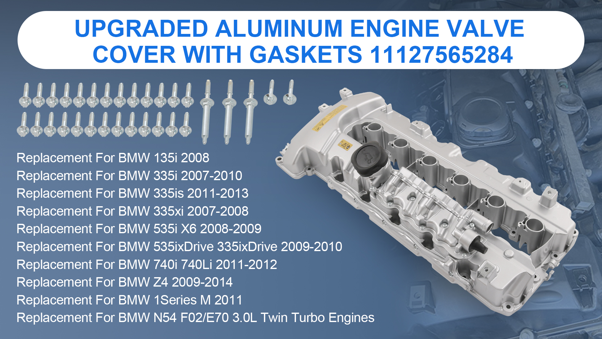 Amazon.com: Upgraded Aluminum Engine Valve Cover with Gaskets