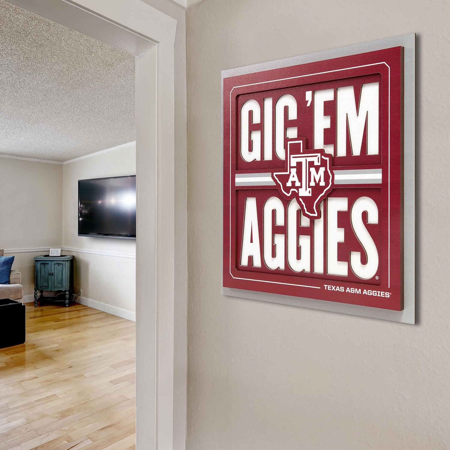 YouTheFan NCAA Texas A&M Aggies Slogan Series 3D Wall Art - Image 3