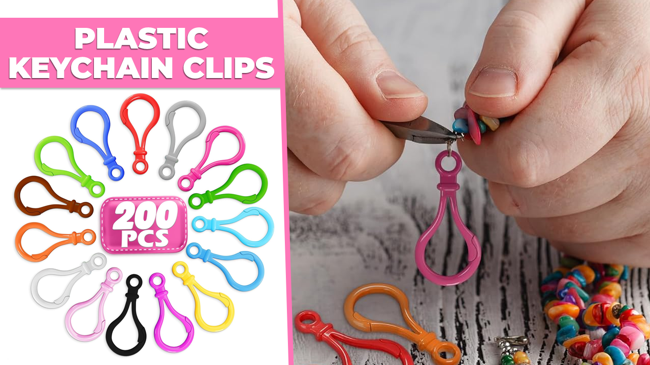 Amazon.com: 200 Pcs Plastic Keychain Clip – Lobster Claw Clasps