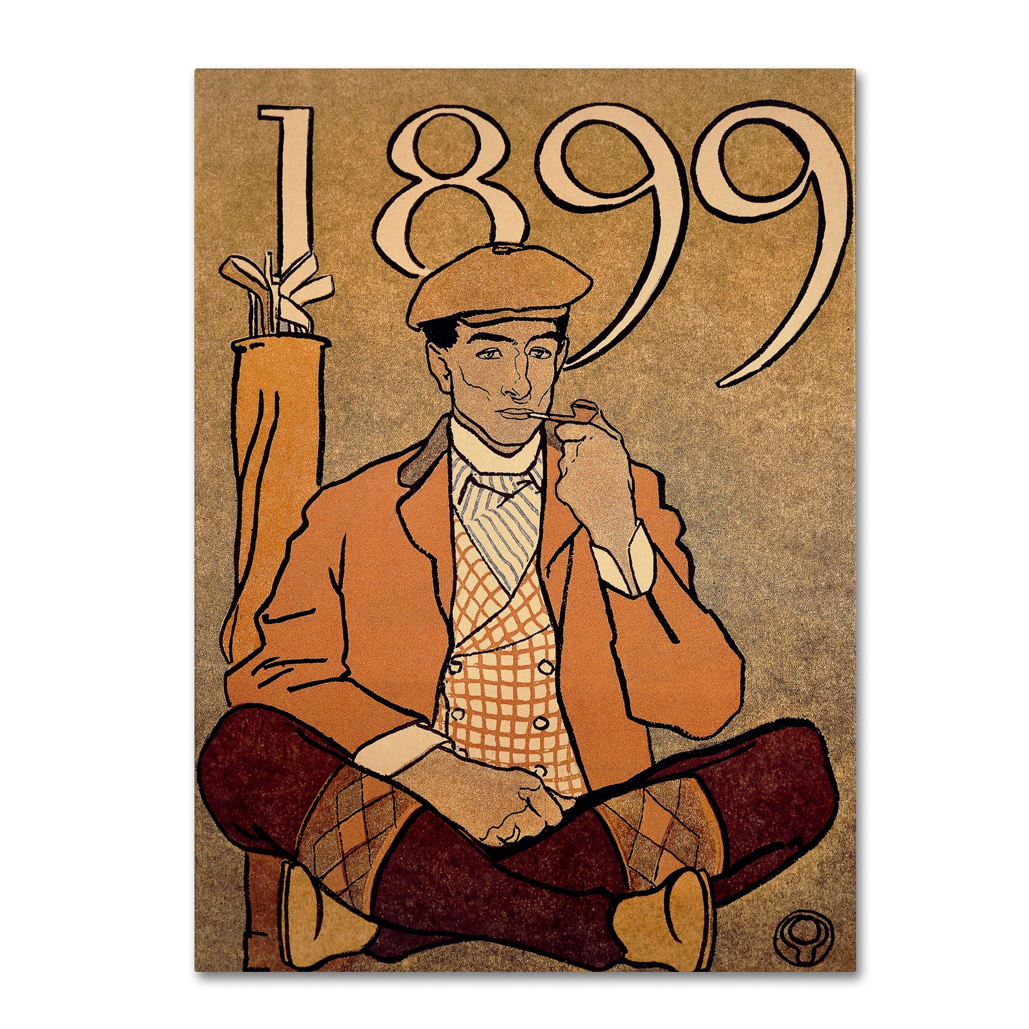 Trademark Fine Art Golf Calendar 1899 Artwork by Edward Penfield 35 by 47-Inch