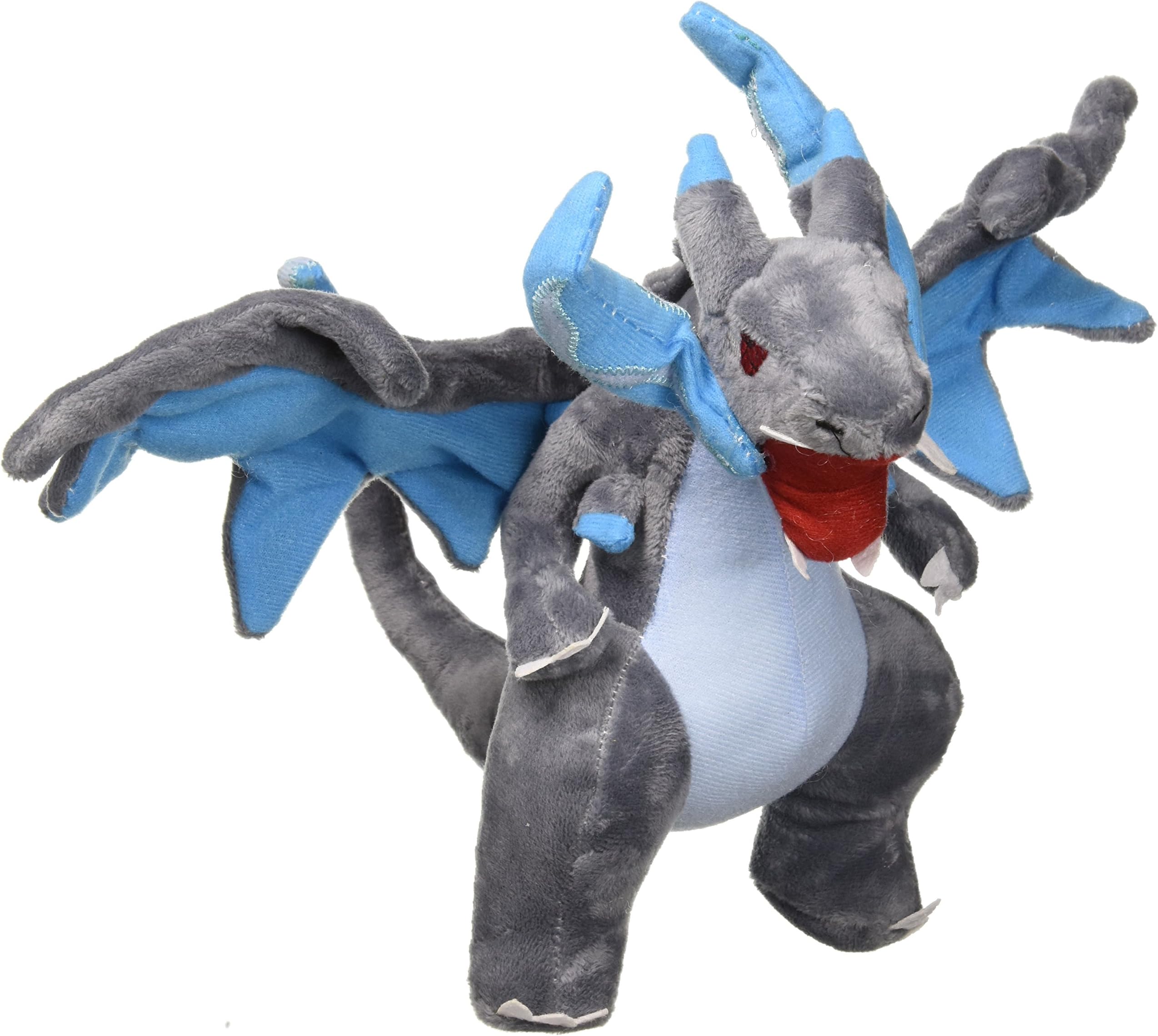 Anime Fire Dragon X10 Premium stuffed Plush doll 10", Blue