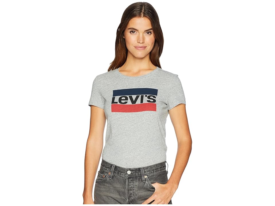 

Levi's(r) Womens Slim Crew Neck Tee (Sportswear Logo Smokestack Heather) Women's T Shirt