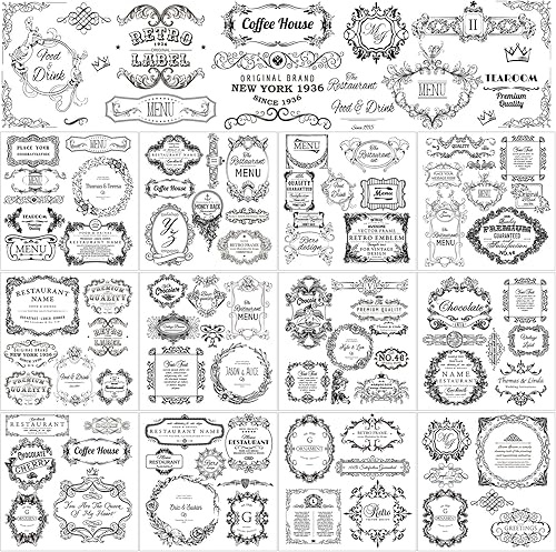 BBTO 12 hojas de calcomanías de transferencia para manualidades y muebles, calcomanías de transferencia para madera, papel de bricolaje, decoración