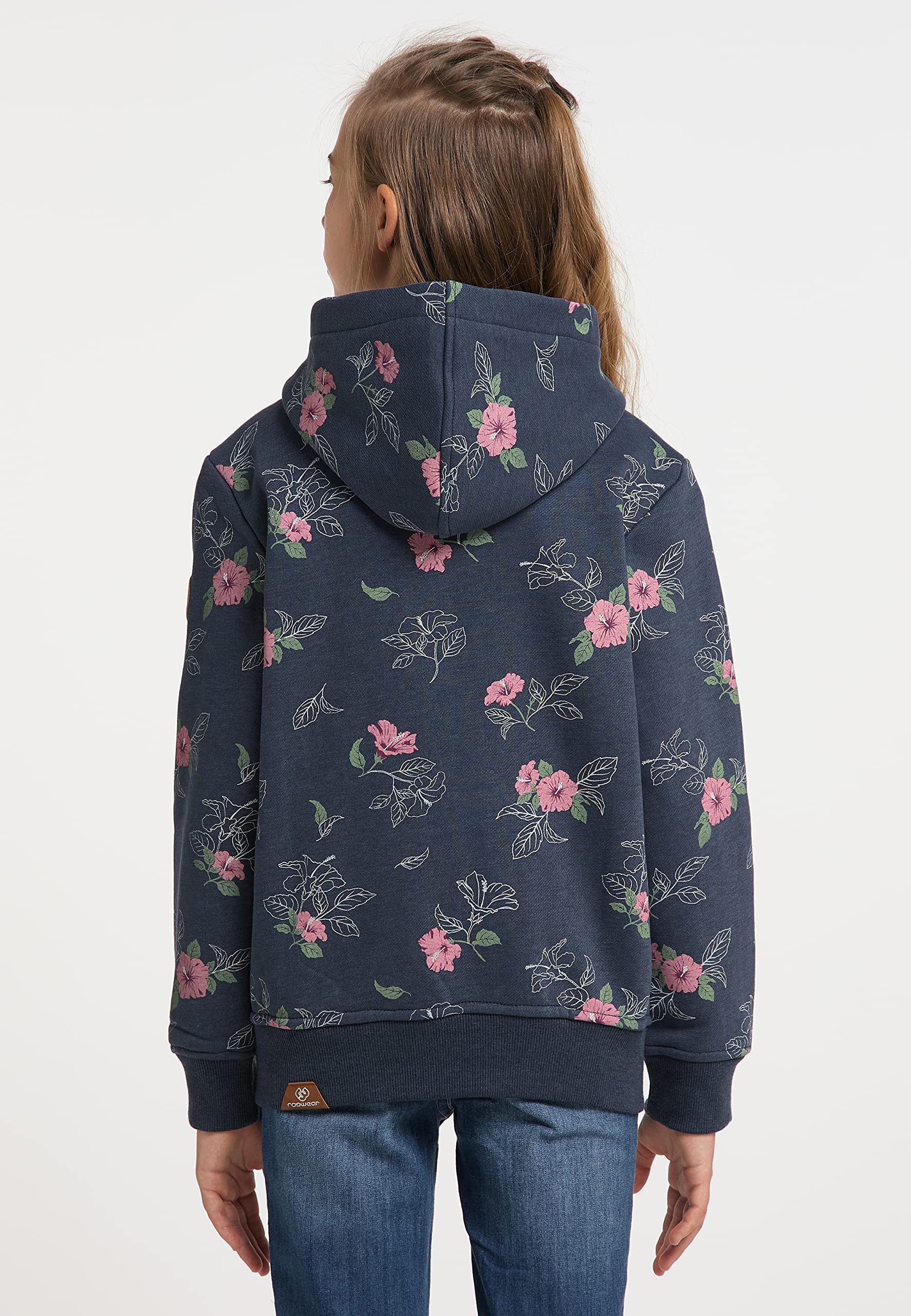 Ragwear THEA Flowers Zip Sudaderas para niña 100% vegana Streetwear