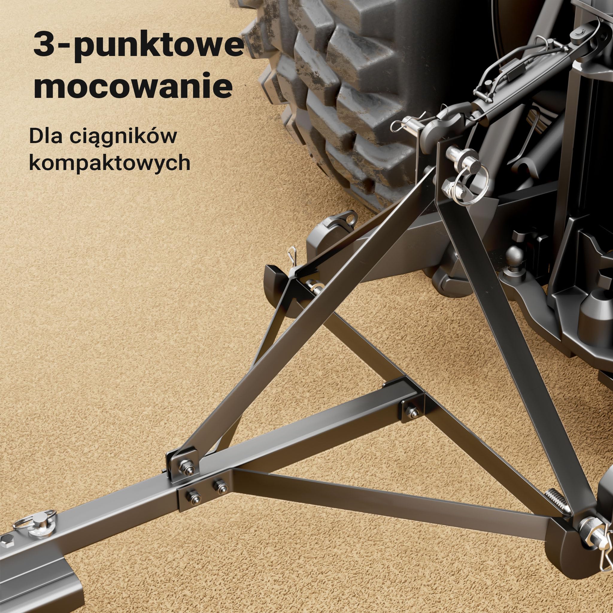 Wiltec Grabie do siana o szerokości roboczej 152 cm do traktorka, zgrabiarka z 32 zębami i trzypunktowym układem zaczepowym obrotowy o 360°