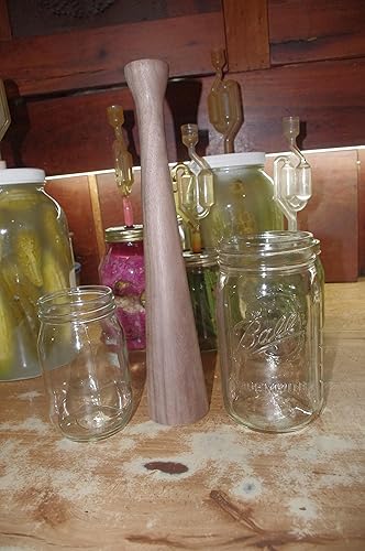 Miniatura 5 de Tamper de chucrut de madera de una pieza (nogal)