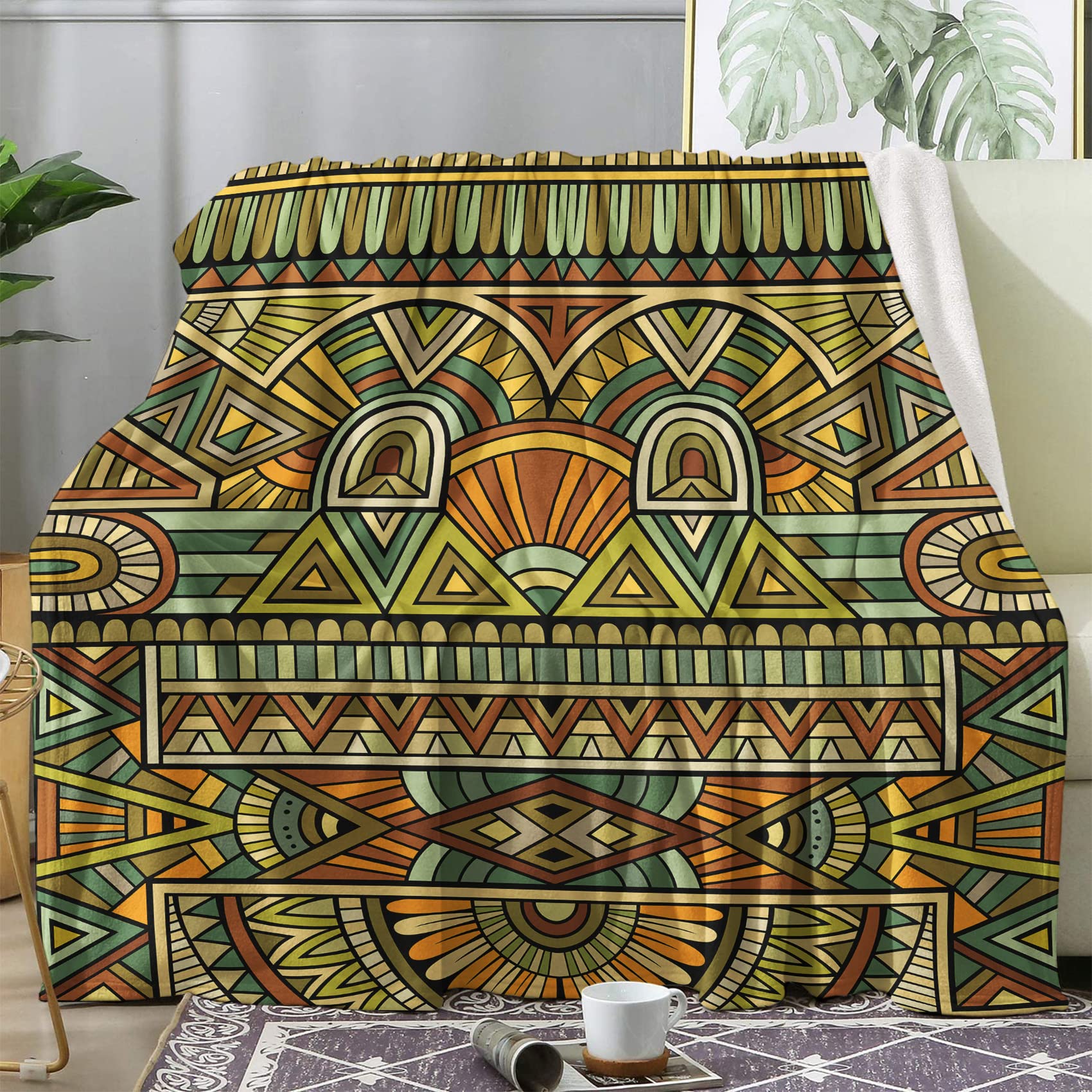 Plaid Paisley Couverture Polaire Grande Taille 220x240 pour Lit