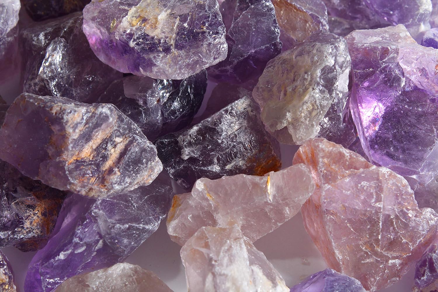 Dey Designs 1/2 LB Amethyst Rough Stones Natural Raw Stones & Fountain Rocks for Tumbling, Cabbing, Healing Crystals, Polishing, Wire Wrapping, Wicca & Reiki Crystal Healing