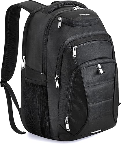 Miniatura 1 de LIGHT FLIGHT Mochila de viaje para laptop para hombre, resistente al agua, para portátil de 17.3 pulgadas con orificio de carga USB, mochila grande