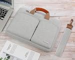 Lacdo 360° Sac à épaule protecteur pour ordinateur portable, 14 Sacs informatiques de pouce pour 14 de pouce MacBook Pro M5 Pour/Max A3426 A3427 (2026), M5/M4/M3/M2/M1 A3434 A3112 A3401 A3185 A2918 A2992 2025-2021 Sac de messager, gris