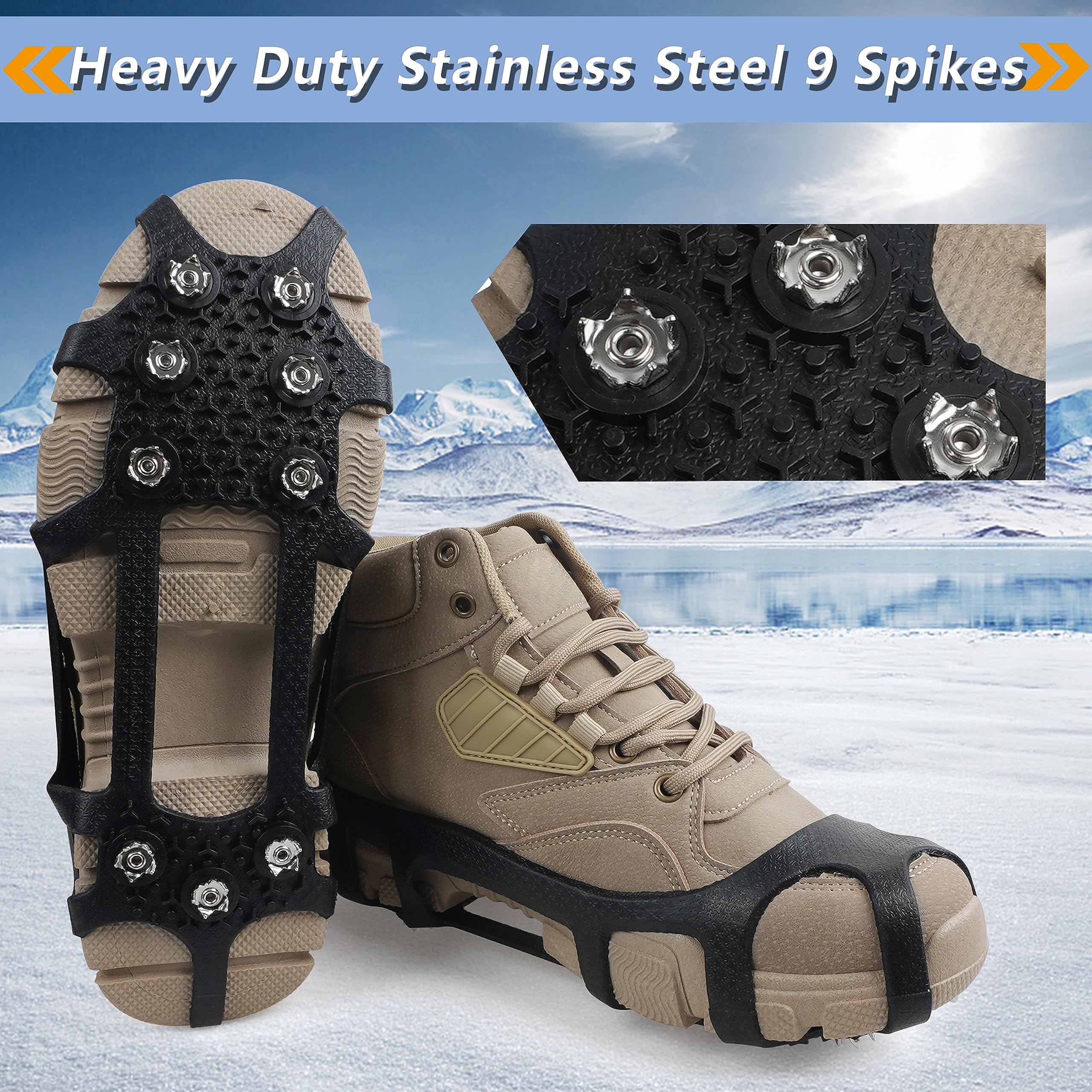 Traction Devices Snow Crampons For Hiking Ice Cleats For Shoes