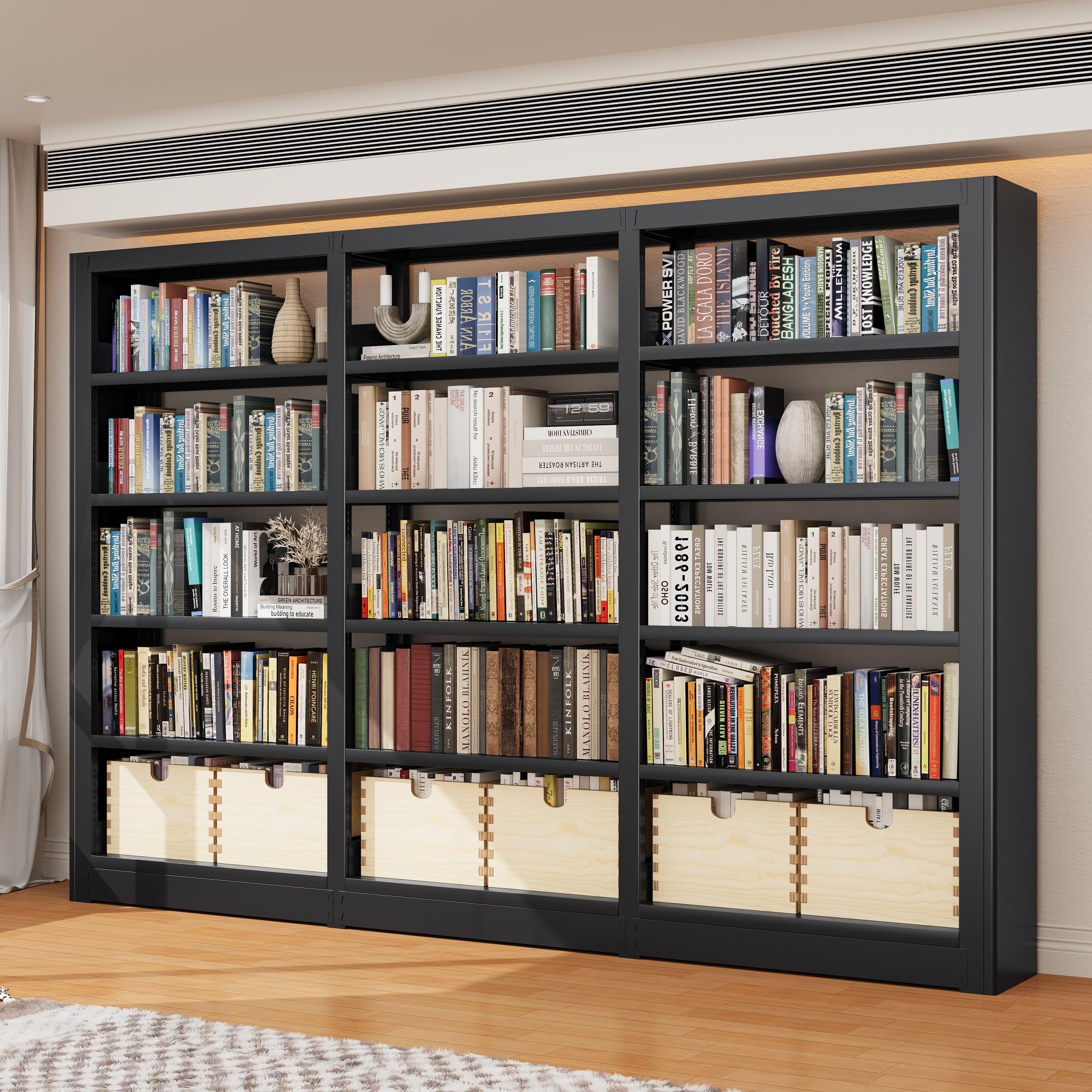 Amazon.com: ZONLESON Bookshelf,5-Tier Industrial Book Shelf, White