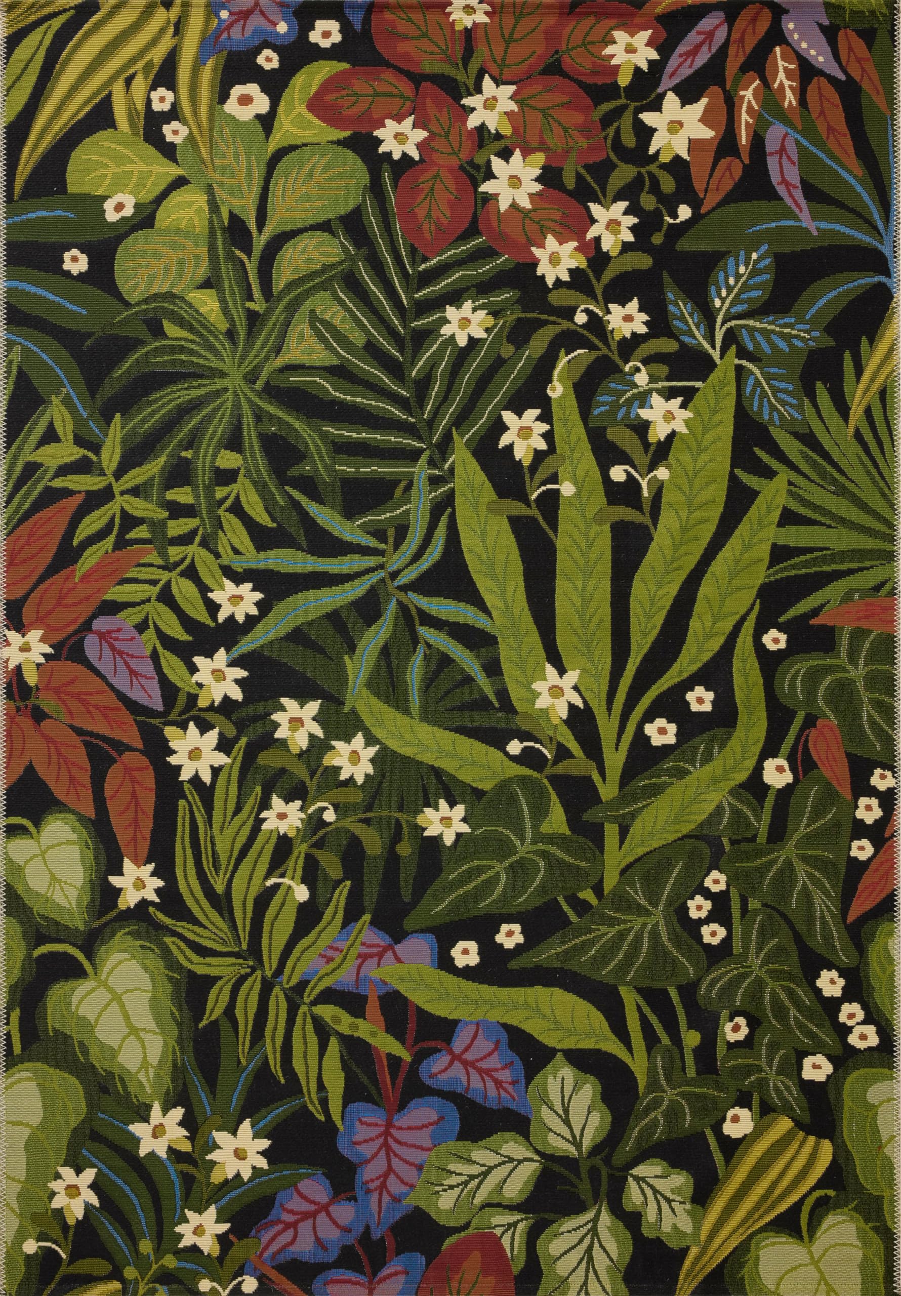 Loloi Botanical Collection BOT-06 Onyx/Multi 3'-11" x 5'-11" Indoor/Outdoor Accent Rug